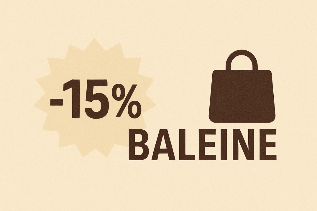 15% off en Baleine todos los días 🛍️